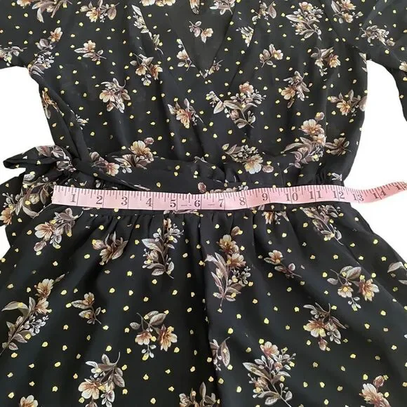 Lulu’s | Midnight Voyage Black Floral Print Romper - Picture 9 of 12